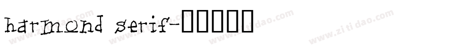 harmond serif字体转换